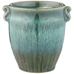 Ваза-кашпо высота 13 см, цвет морской волны. керамика