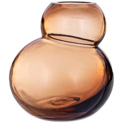 Ваза "Пузыри" высота 11 см, коричневое стекло