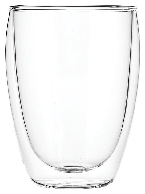 Стакан двойные стенки 350мл термостекло