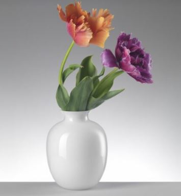 Ваза IVV 24 см Rialto белая