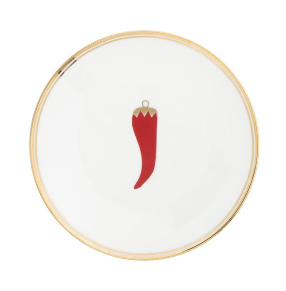 Тарелка d 17 см, декор перцем-чили, La Tavola Scomposta
