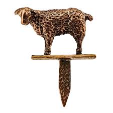 Шпажка д/сыра "Овца" медная с чернью