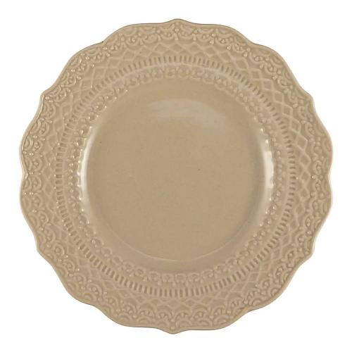 Тарелка плоская 15 см бежевая SKALISTOS