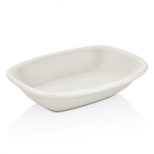 Салатник прямоугольный 18 см 300 мл белый "Arel", By Bone