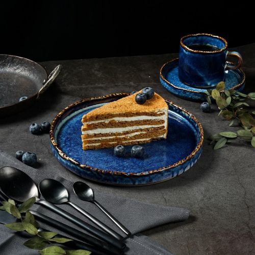 Тарелка с бортом d=20,5см, h=2,46см, 500 мл, фарфор,серия "Aqua Blue" P.L.