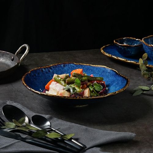 Салатник d=21,5см, h=5 см, 620 мл.фарфор,серия "Aqua Blue" P.L.