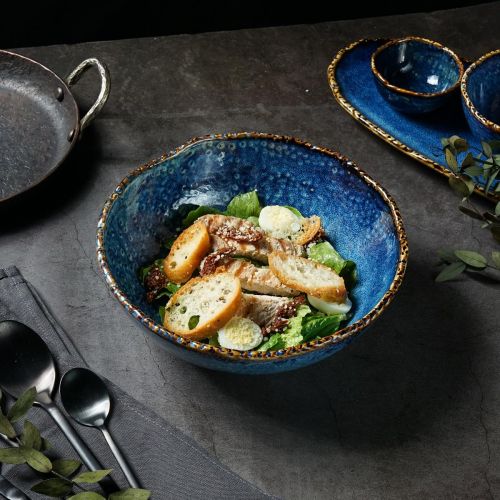 Салатник d=21 см, h=7.6 см, 1.3 л, фарфор,серия "Aqua Blue" P.L.