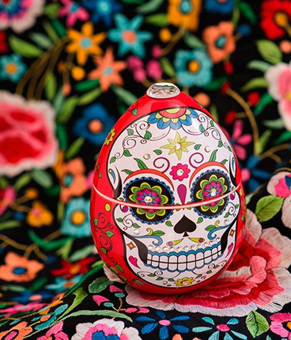 Свеча 220 г Skull ceramic Red skull Ladenac