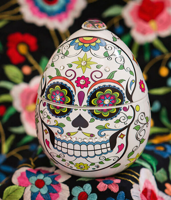 Свеча 220 г Skull ceramic White skull Ladenac