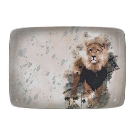 Блюдо прямоугольное 30*21 см Лев Саванна