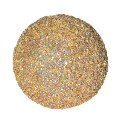 Шар с блёстками D12 см, пенопласт, шампань, мультиколор