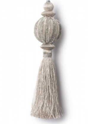 Бархатная серая тыква с кисточкой 21 см