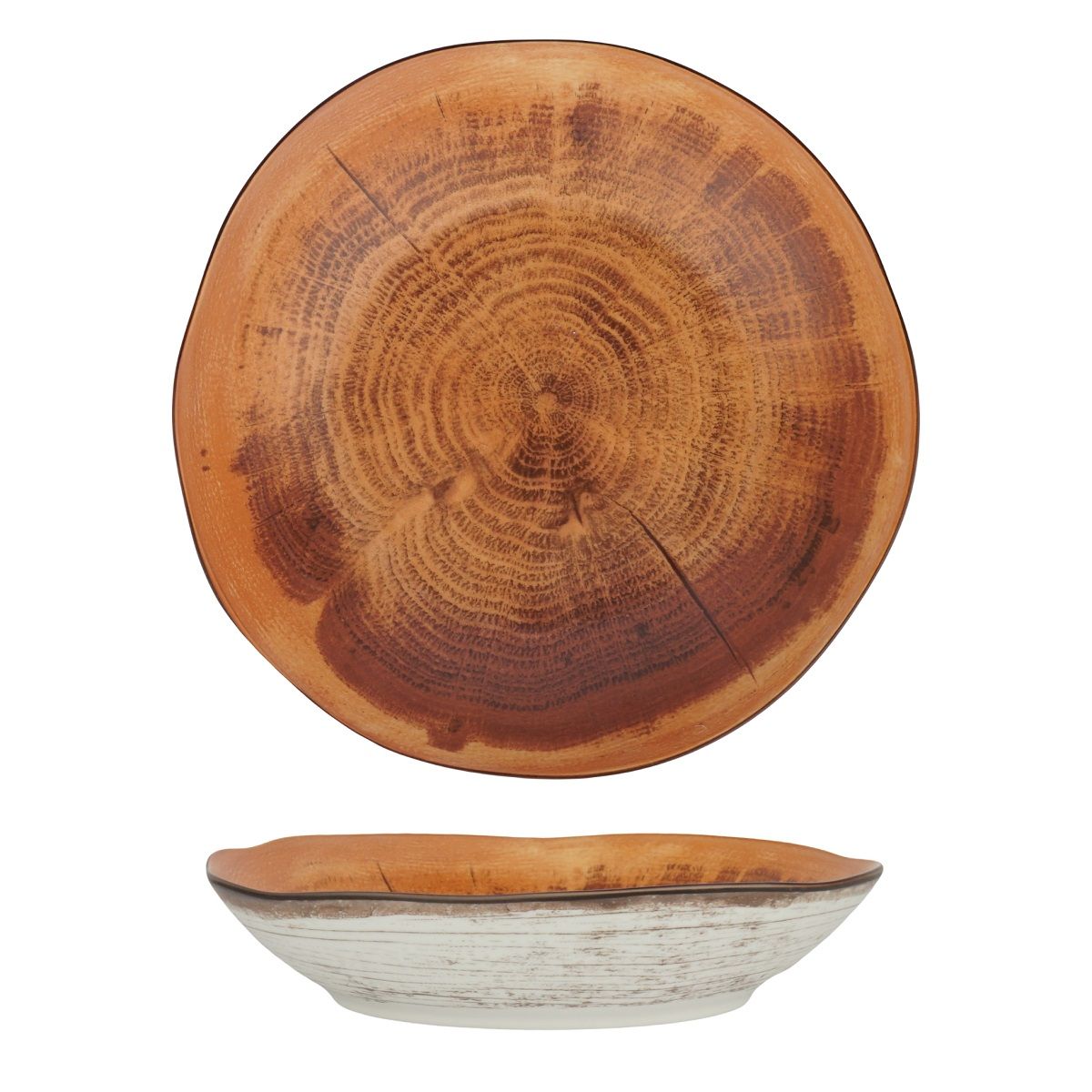 Салатник 23 см, фарфор, cерия WOOD-FUSION