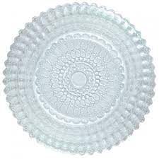 Тарелка плоская 34 см стекло Helios