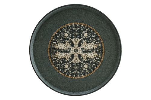 Тарелка 22 см Месопотамия антрацит