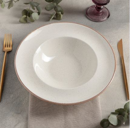 Тарелка глубокая 26 см бежевая, Seasons Porland (Турция)