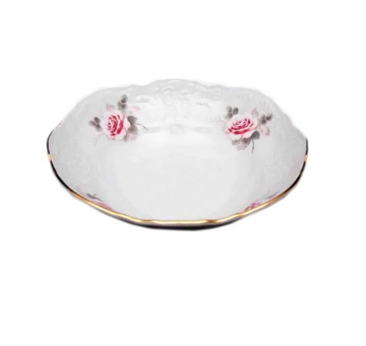 Салатник 13 см Серая роза/золото, Бернадотт, фарфор