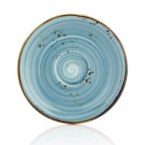 Тарелка мелкая 21 см  голубая "Infinity", By Bone (Турция)