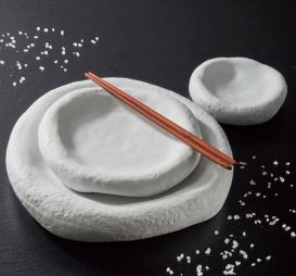 Тарелка дутая 13 см 64 мл белая Lek