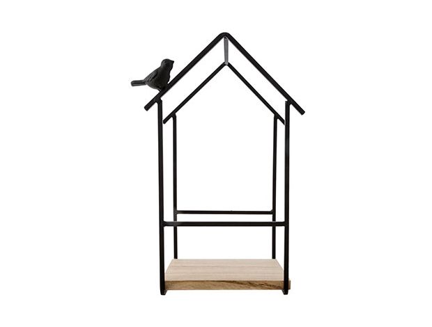 Полка подвесная "дом с птицой" D60 16,5X10,5XH24,5CM