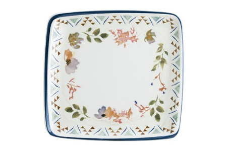 Тарелка квадратная 22*20 см без полей Спринг