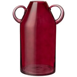 Ваза "Тренд" вишневая 15*30 смс двумя ручками, стекло