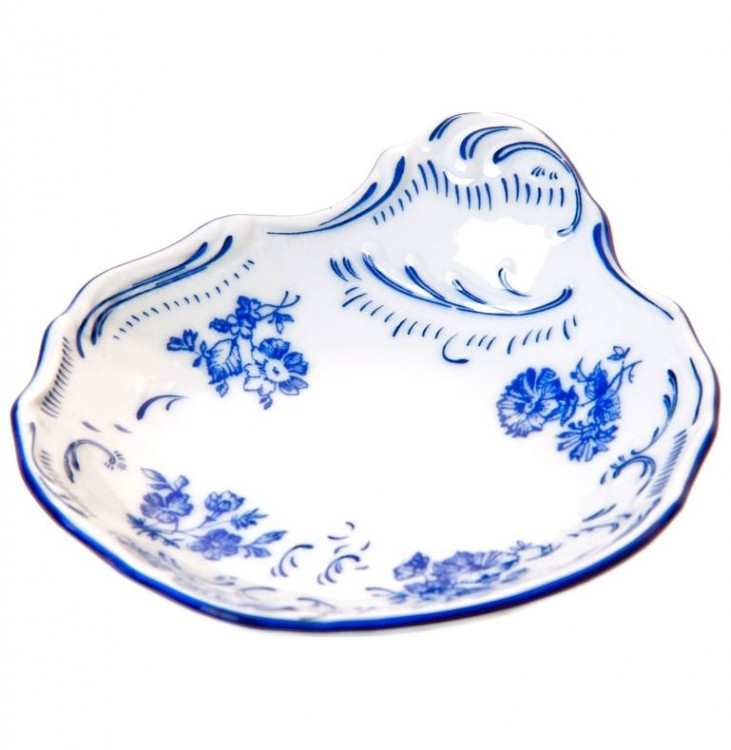 Розетка 13 см с ручкой Синие розы, Бернадотт, фарфор