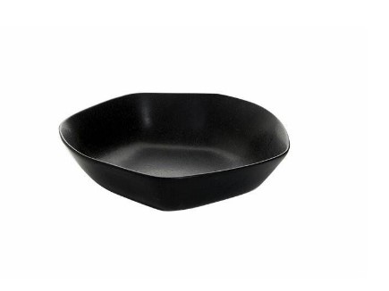 Чаша с волнообразным краем 16 см черная