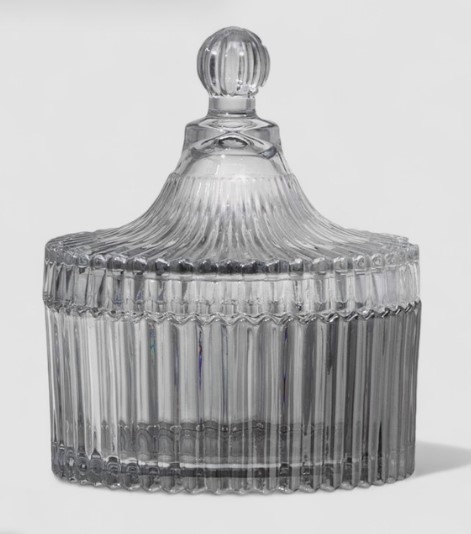 Емкость "Блисс" 10*12,5 см серое стекло