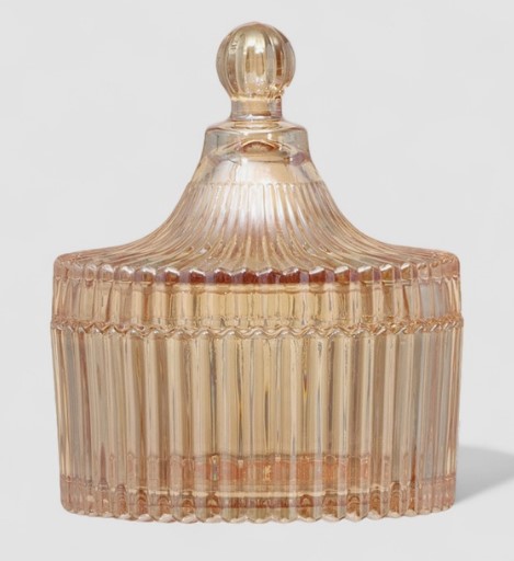 Емкость "Блисс" 10*12,5 см золотое стекло