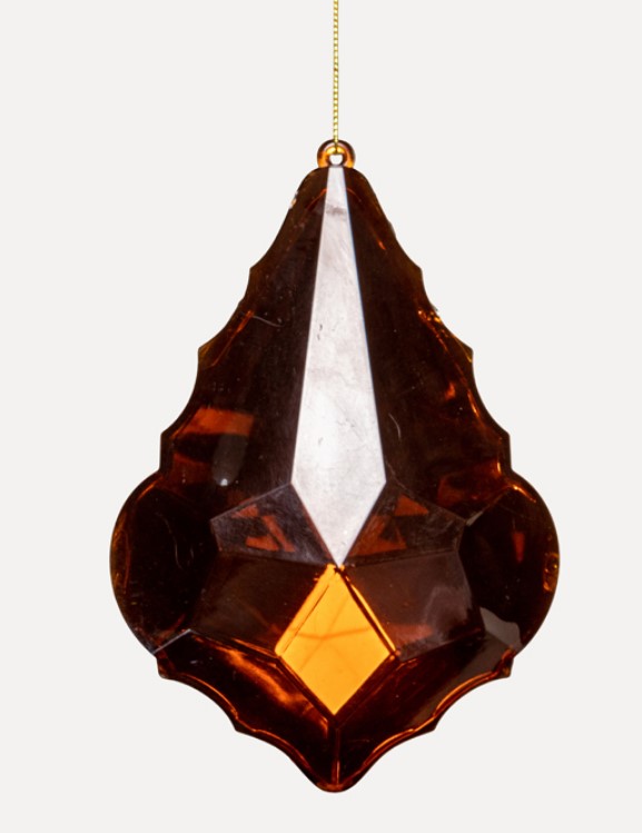 Подвес КРИСТАЛЛ 11x16 см, пластик, коньячный