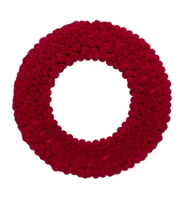 Венок D37 см, пенопласт, винный