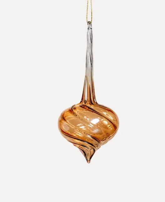 Подвес 8x13 см, стекло, светло-медный