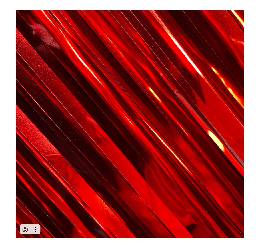 Новогодний дождик глянцевый 200х200 см, полипропилен, красный