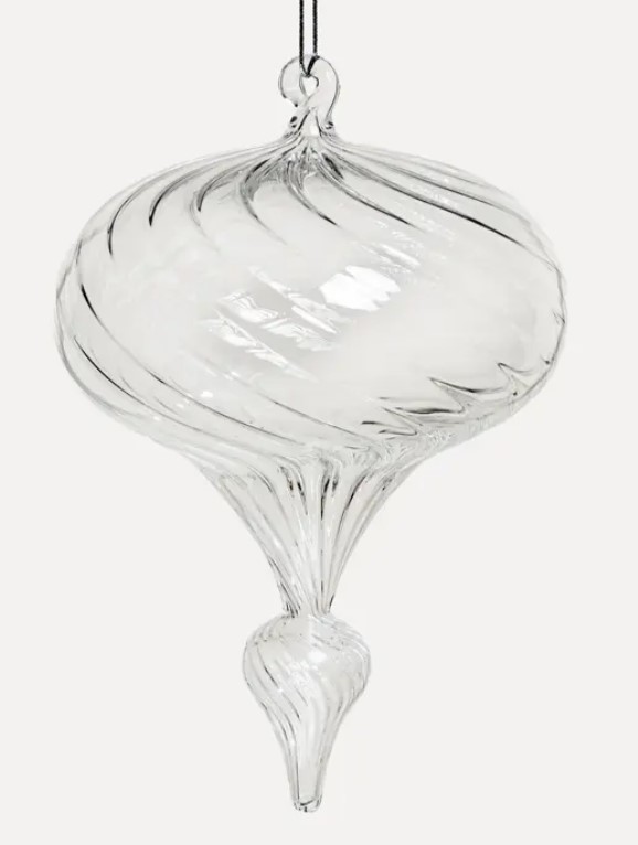 Подвес ручной работы 10x13 см, стекло, прозрачный