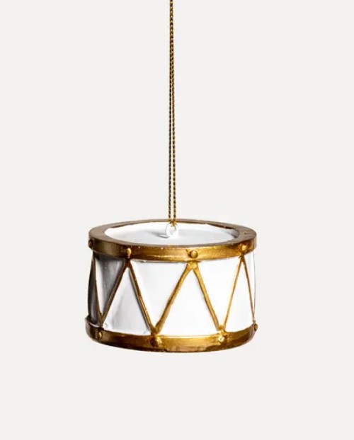 Подвес БАРАБАН 6x4 см, полирезин, белый