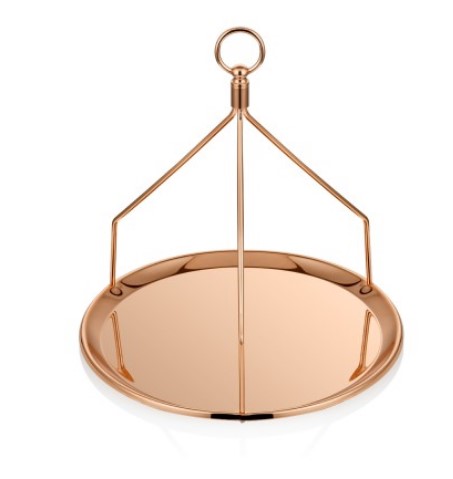 Поднос 23,5см, H21,5см, медь, Narin