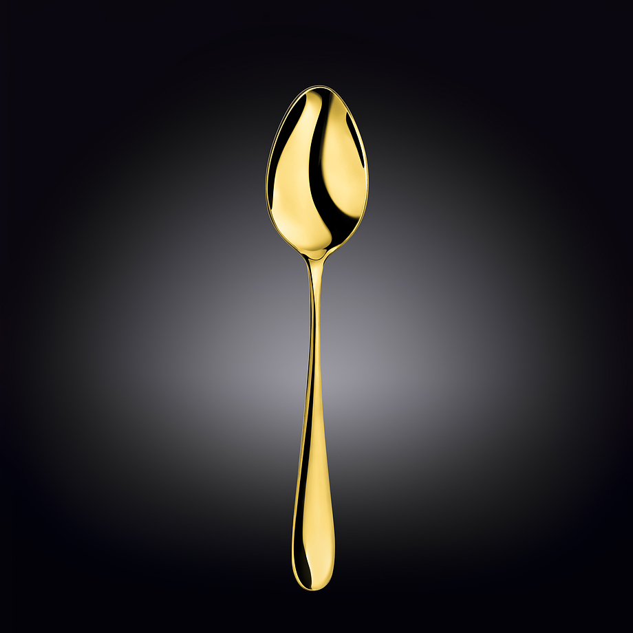 Ложка сервировочная золотистая 23,5 см Stella Wilmax нерж. сталь